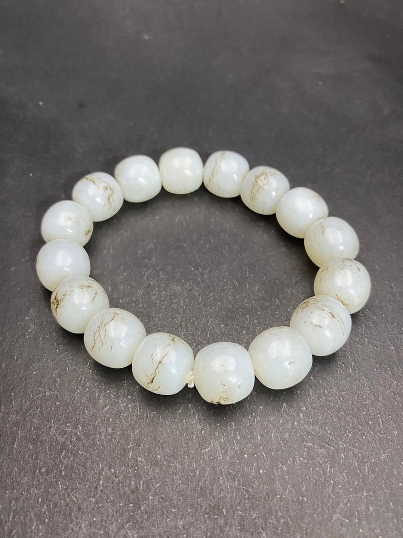 An Exquisite White Jade Bracelets - 6