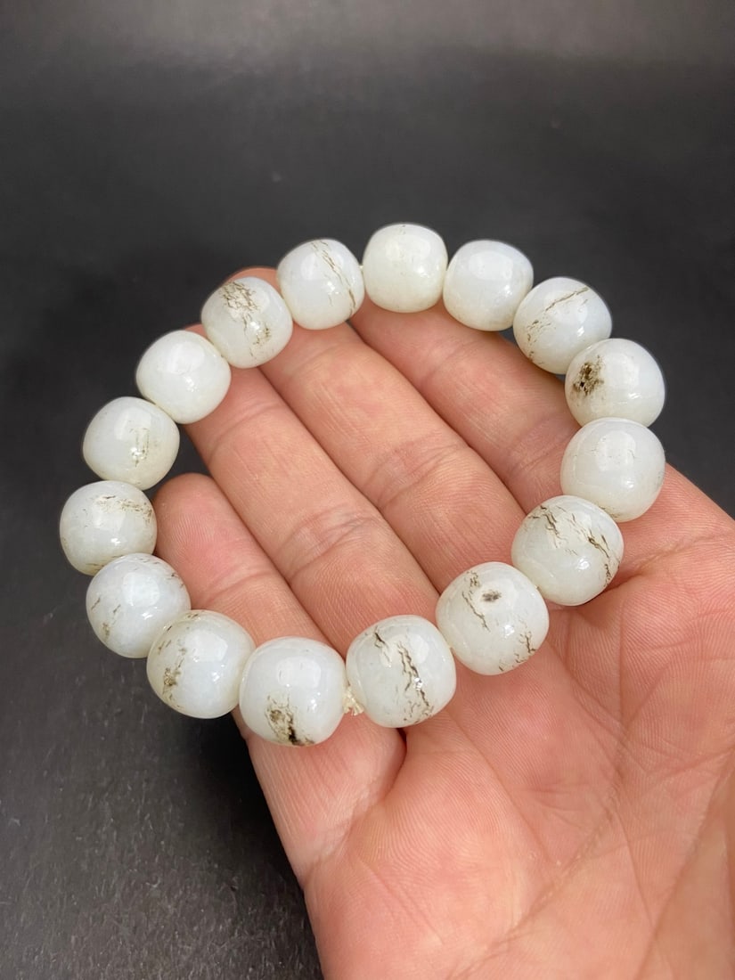 An Exquisite White Jade Bracelets - 8