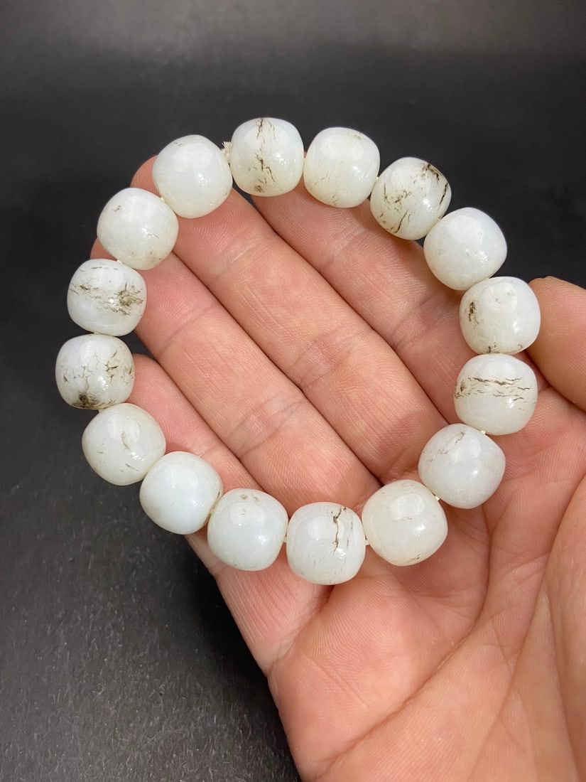 An Exquisite White Jade Bracelets - 9