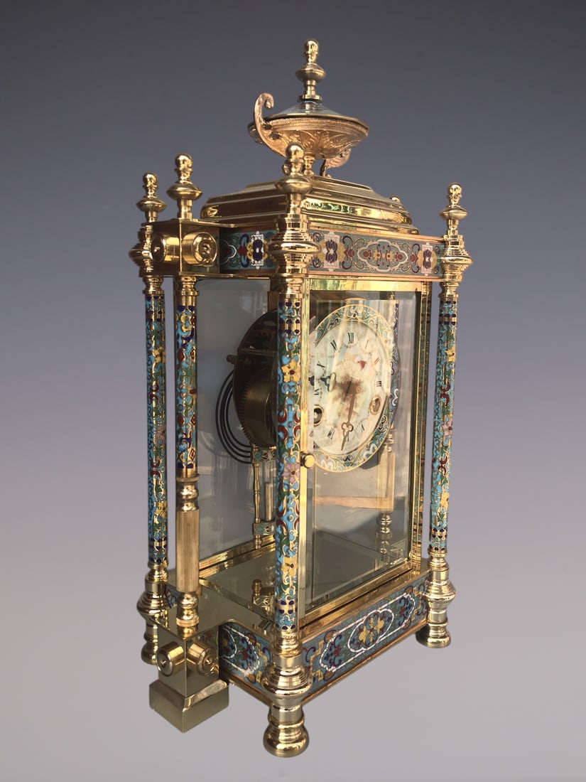 An Exquisite Gilt Bronze Lotus Pattern Clock - 2