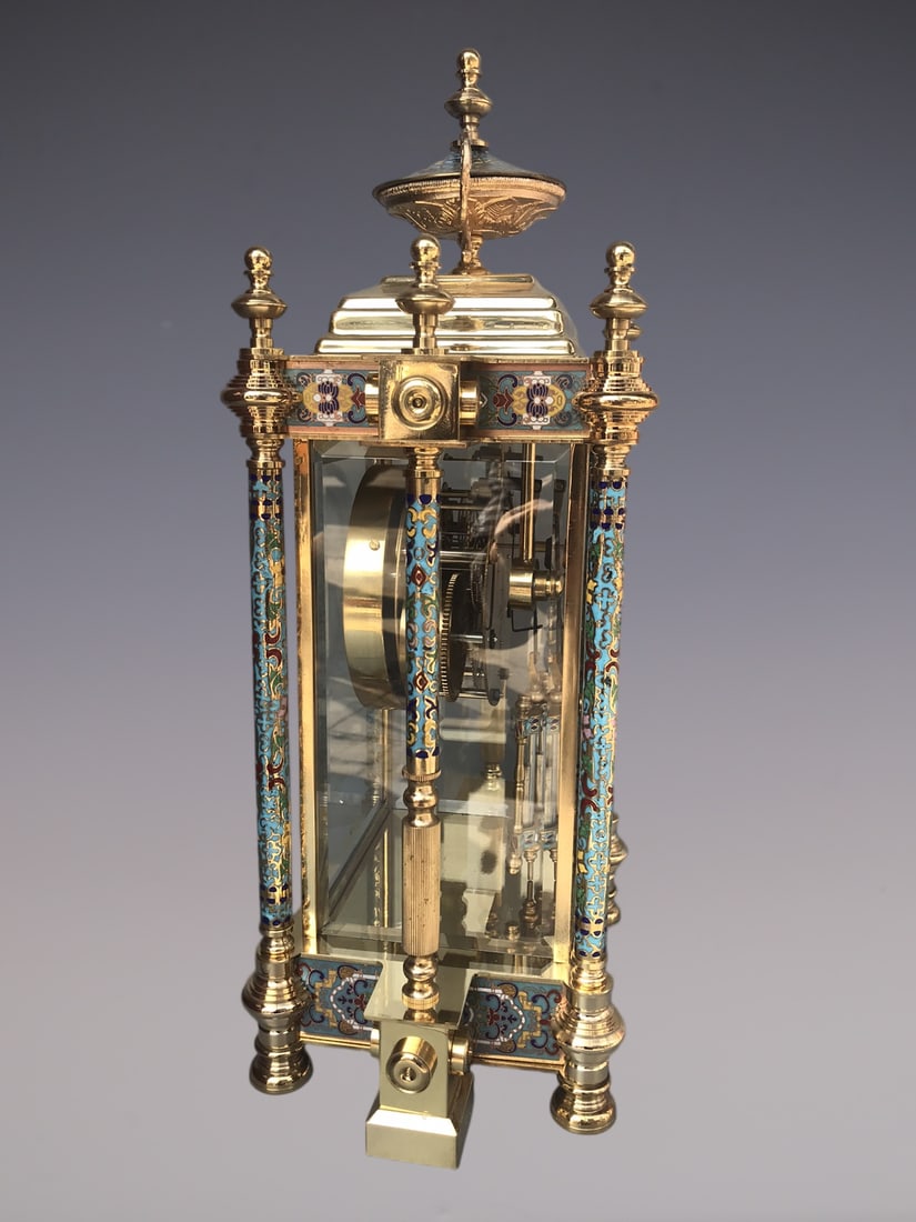 An Exquisite Gilt Bronze Lotus Pattern Clock - 5