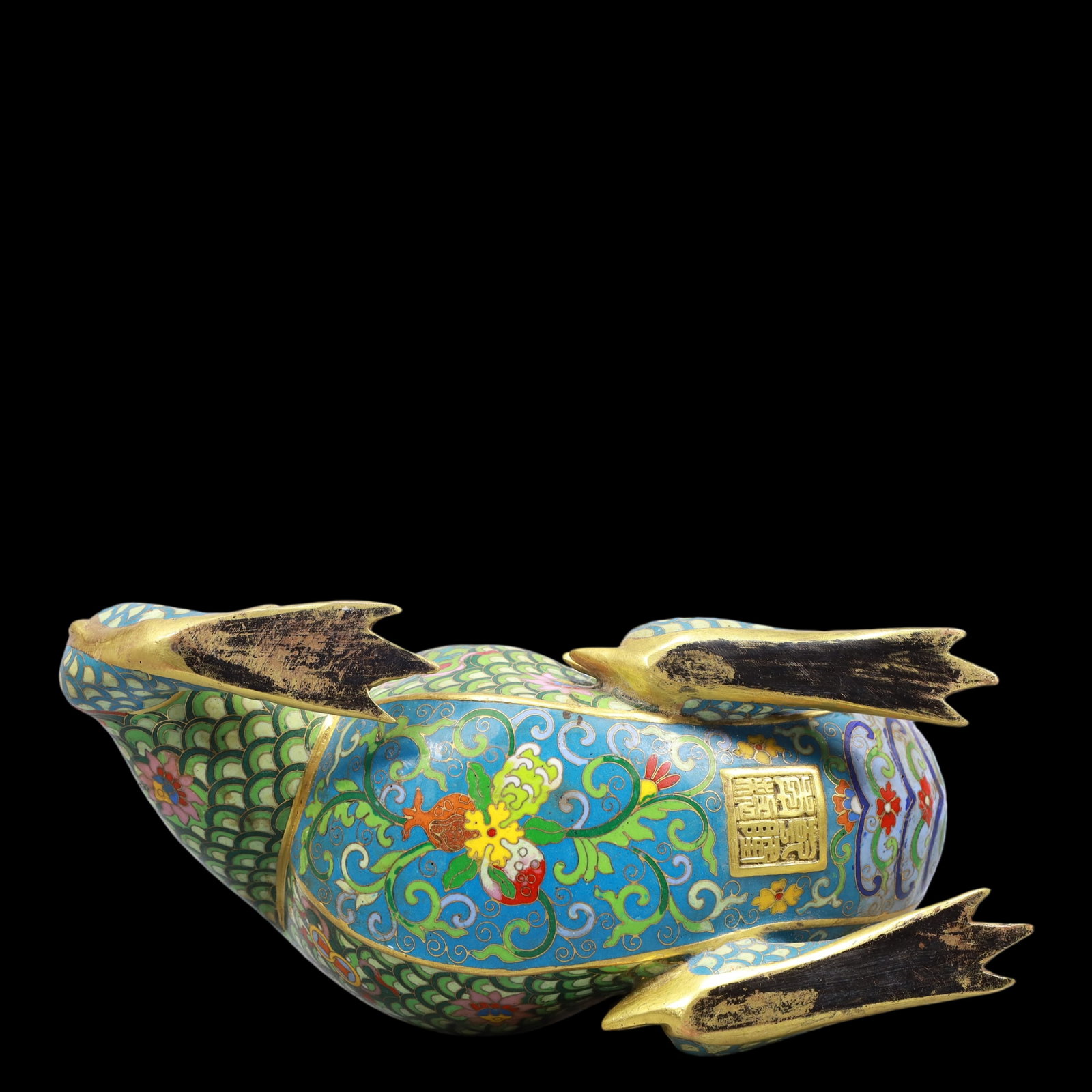 A Exquisite Cloisonne Seawater Pattern Pine and Crane Pattern Sika Deer Pattern Landscape Pattern - 10