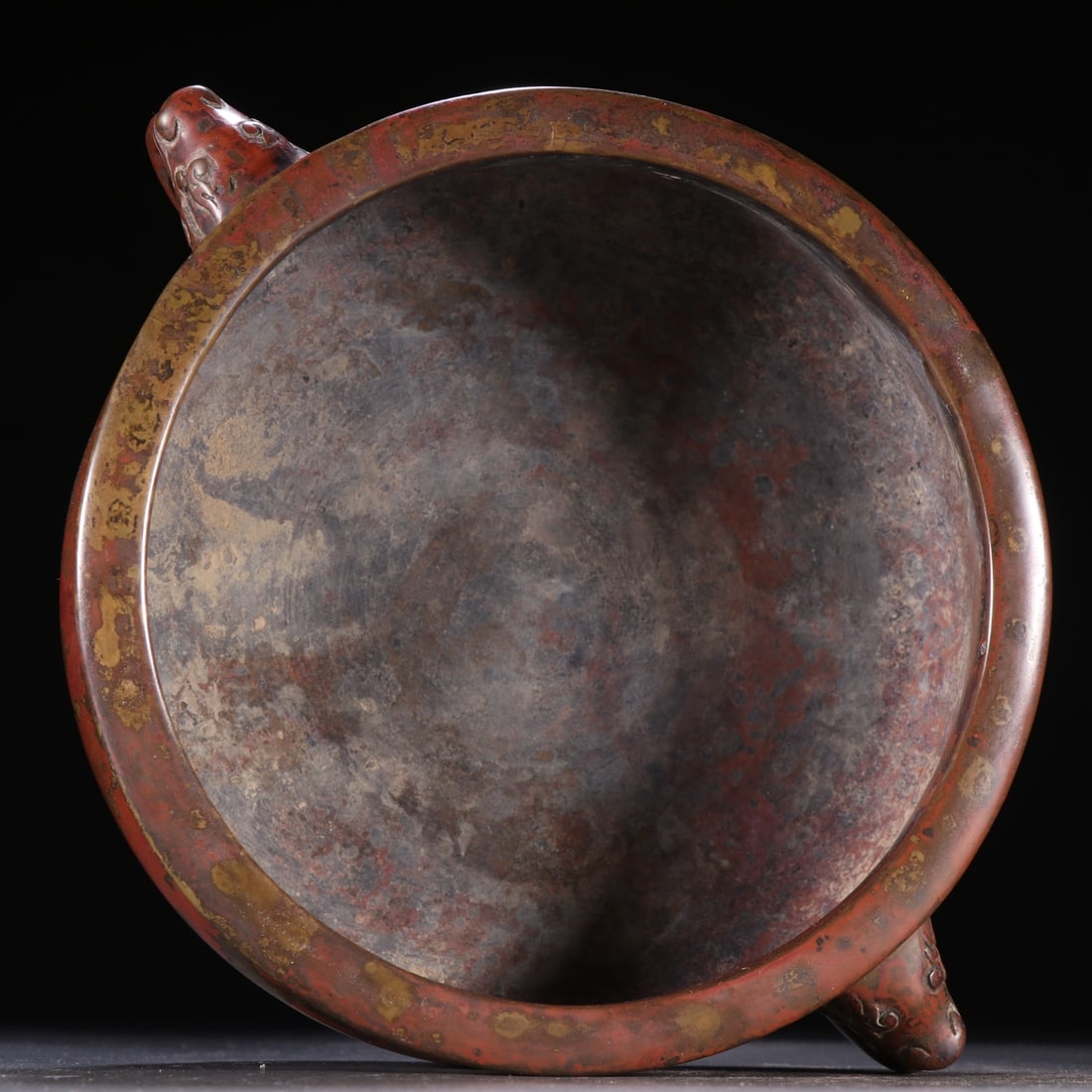 An Exquisite Bronze Dragon Pattern Double-Ears Censer - 8