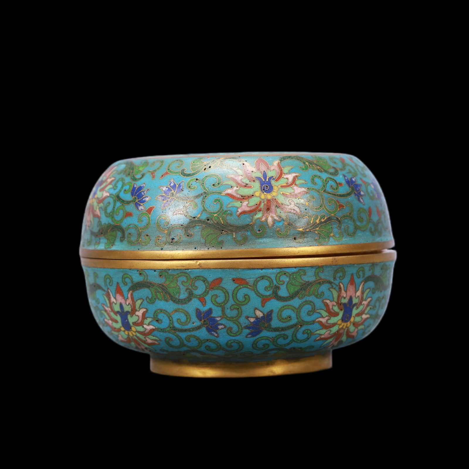 A Exquisite Cloisonne Lotus Pattern Box - 4