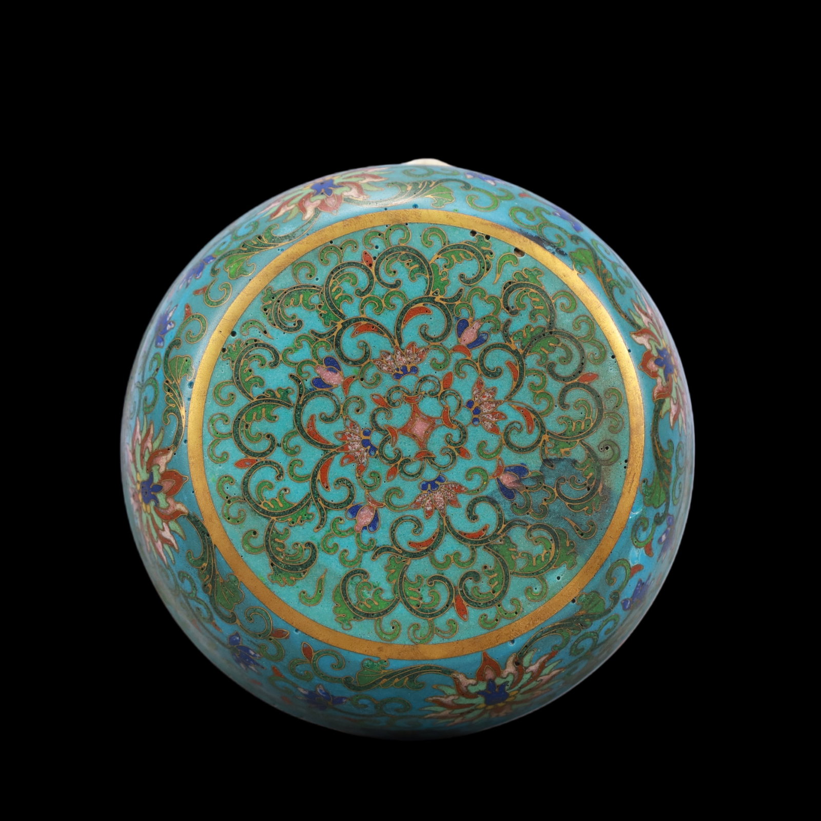 A Exquisite Cloisonne Lotus Pattern Box - 5