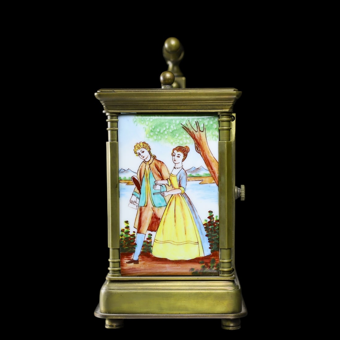 An Exquisite Gilt Bronze Flower Pattern Figure Pattern Clock - 6