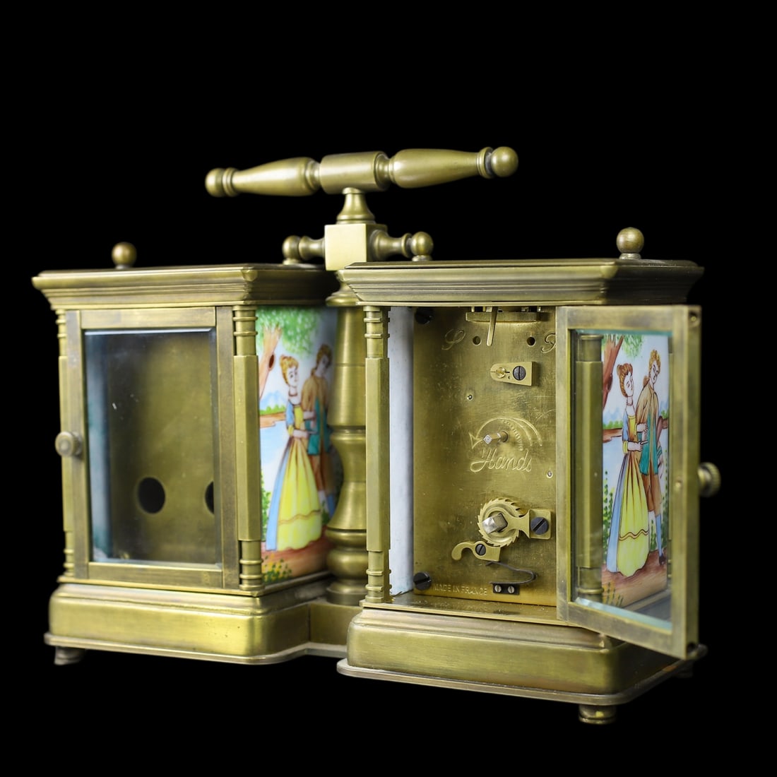 An Exquisite Gilt Bronze Flower Pattern Figure Pattern Clock - 8