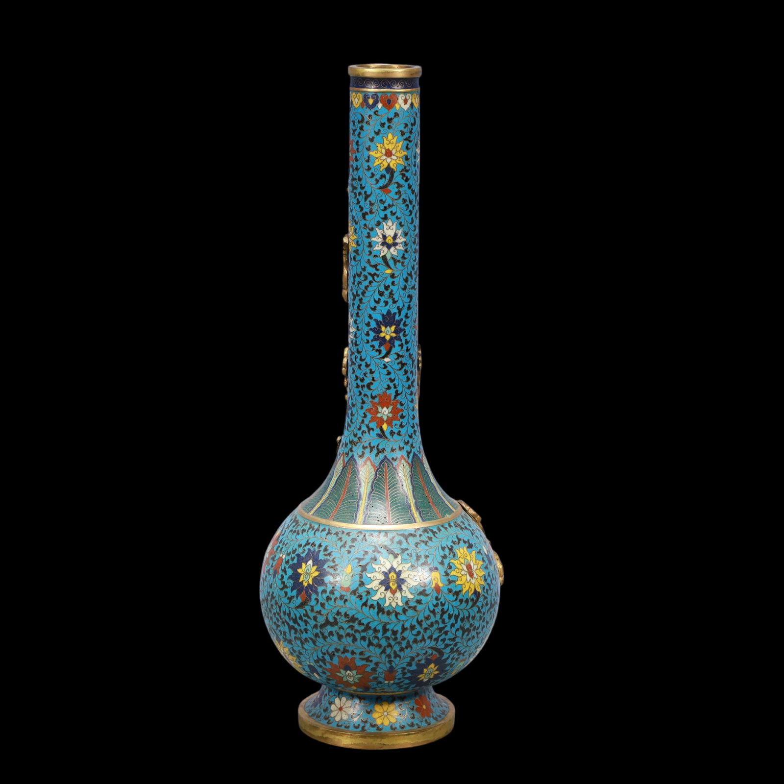 A Exquisite Cloisonne Lotus Pattern Dragon Pattern Vase - 5