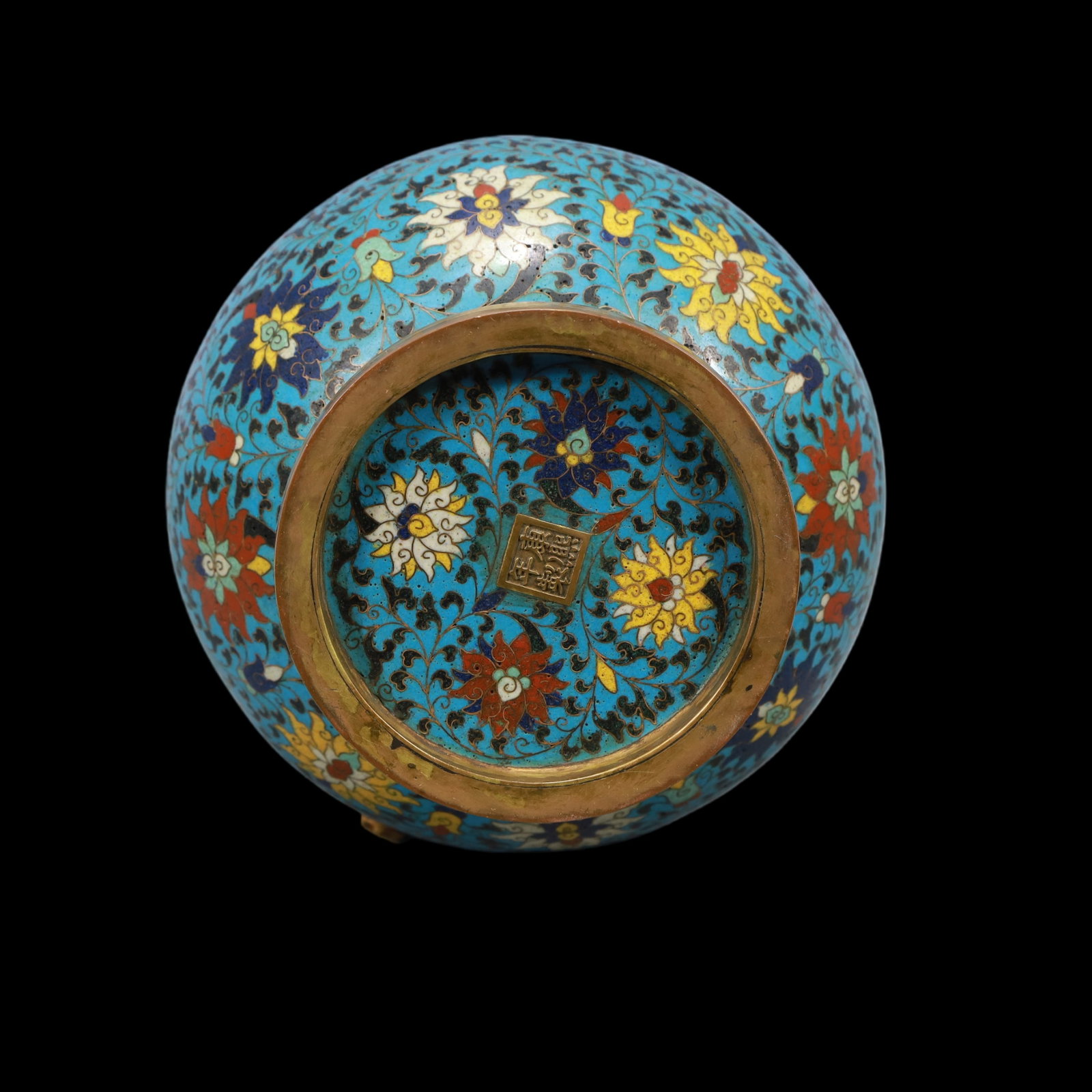 A Exquisite Cloisonne Lotus Pattern Dragon Pattern Vase - 8