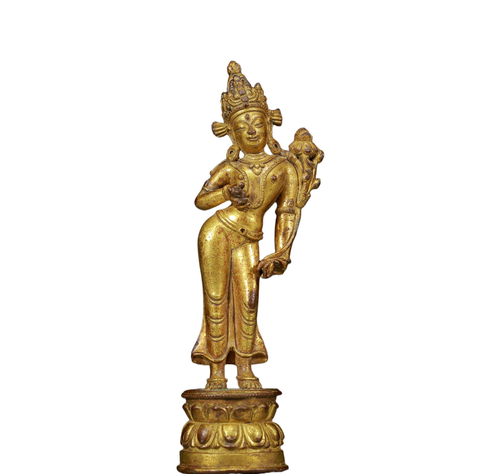 A Solemn Gilt Bronze Statue of Tara (1 of 5)