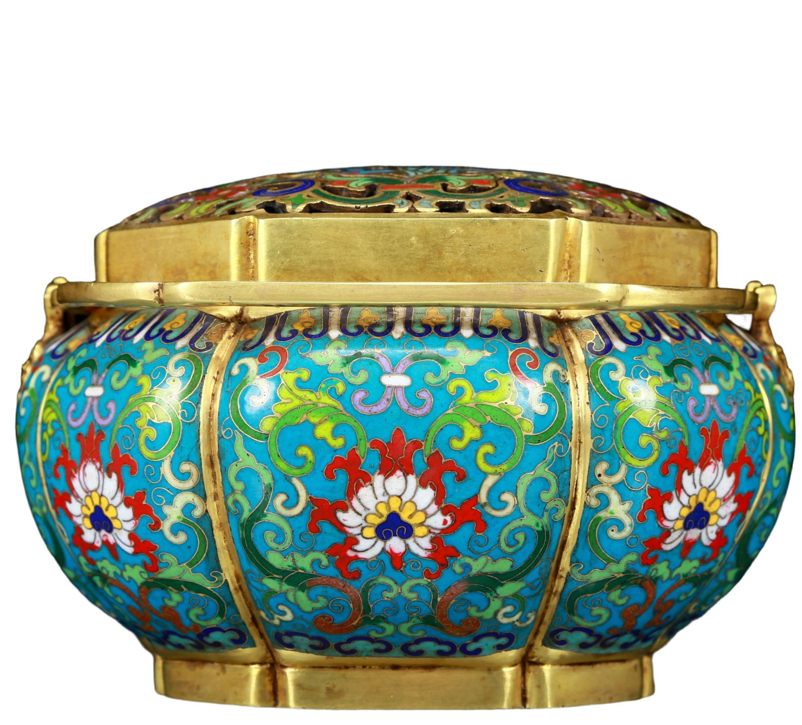 An exquisite cloisonné censer with lotus pattern (1 of 9)