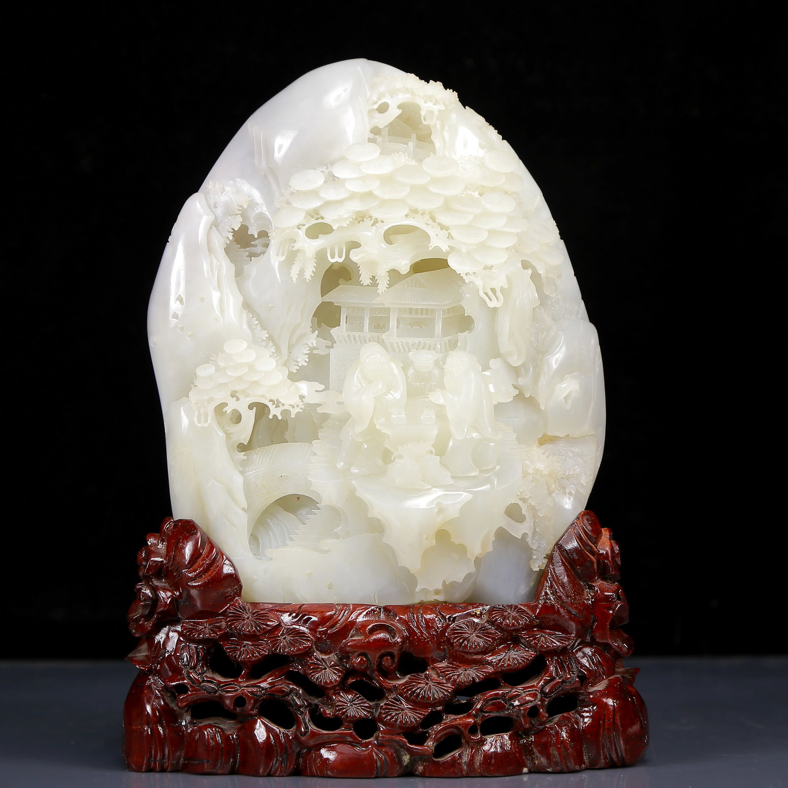 An Exquisite White Jade Landscape and Figure Pattern Ornament (1 of 10)