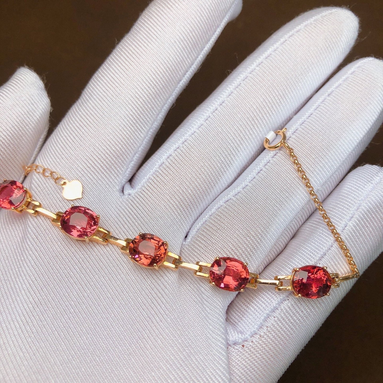 11.31Ctw Natural Tourmaline Bracelets: 11.31Ctw Natural Tourmaline Bracelets,Size:8mmx6.5mm 11.31Ctw天然碧玺手链