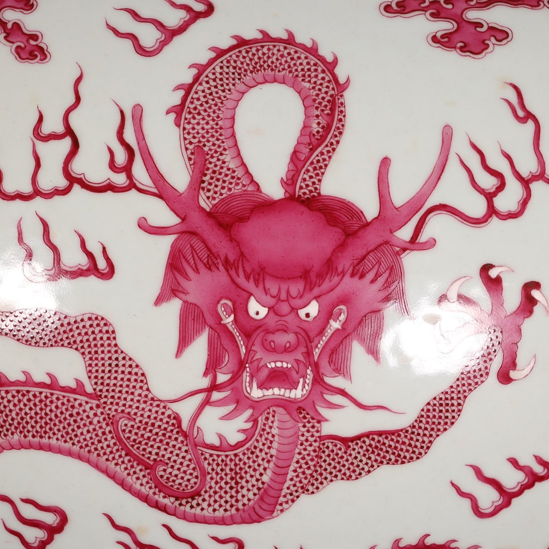 A Exquisite Ruby Red Dragon Pattern Gourd-Shaped Vase - 4