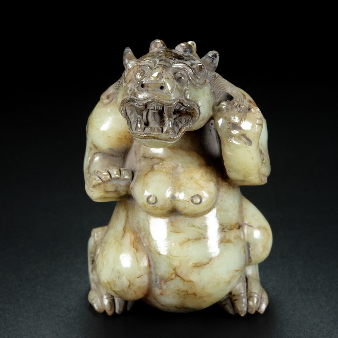 A Exquisite Hotan Jade Bear Ornament (1 of 9)