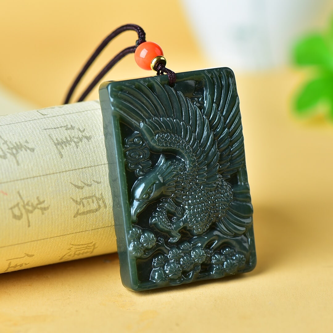 An Exquisite Sapphire Eagle Pattern Pendant - 2