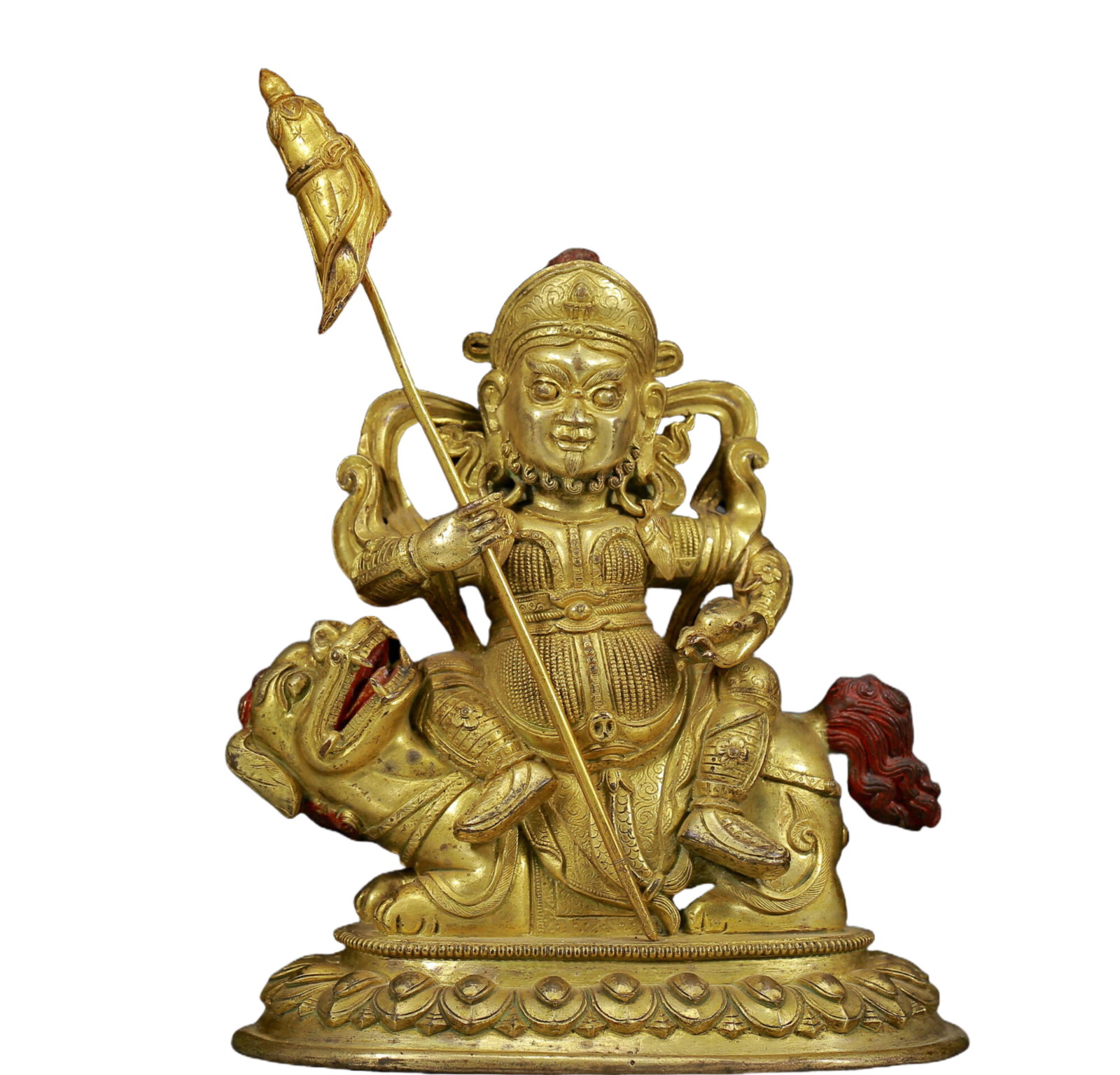 A Solemn Gilt Bronze Statue of Heavenly King (1 of 9)