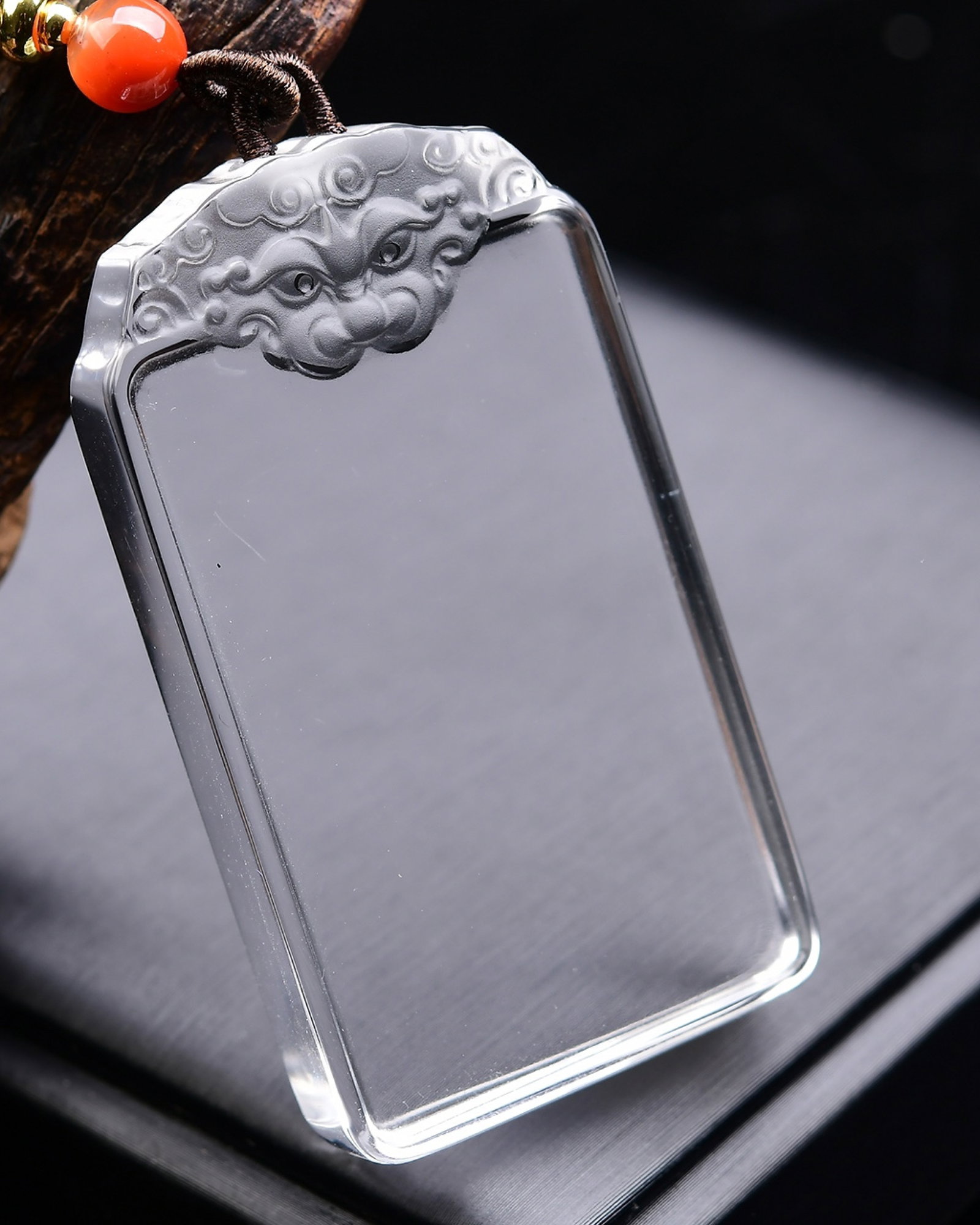 An Exquisite Crystal Beast-Face Pattern Pendant - 3