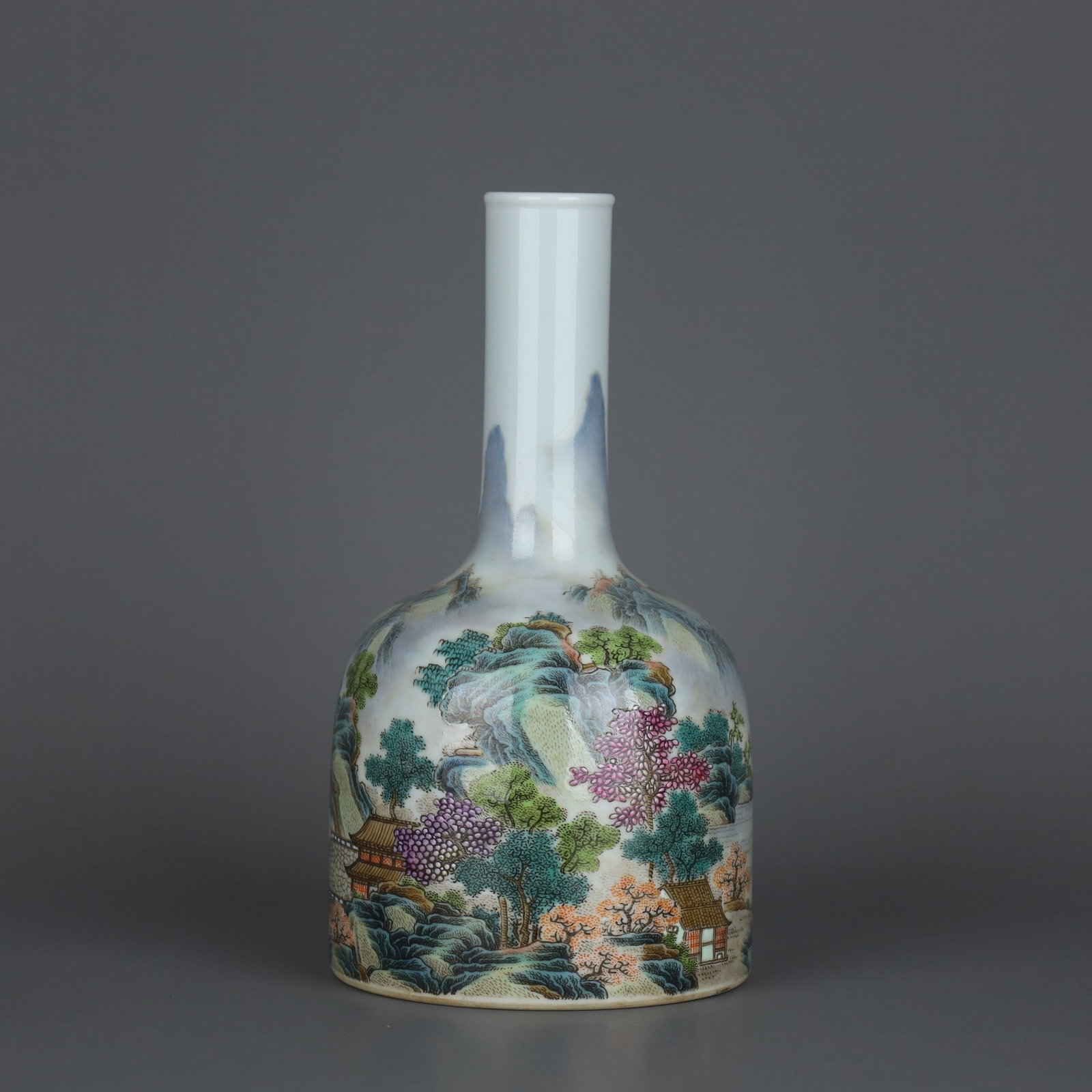 A Exquisite Famille Rose Landscape Pattern Vase (1 of 9)