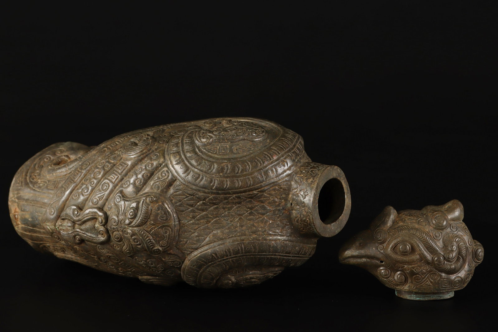 A Exquisite Copper Bird-Shaped Ewer - 6