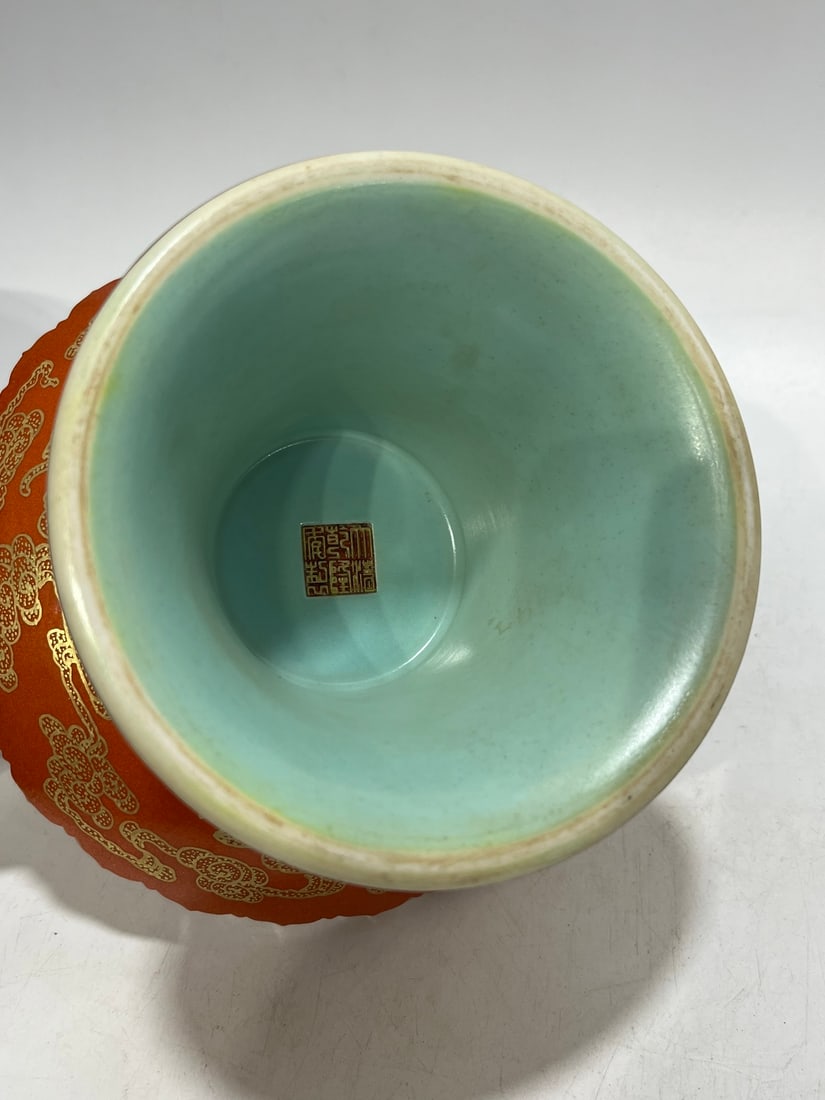 A Exquisite Iron-Red Lotus Pattern Ewer - 6