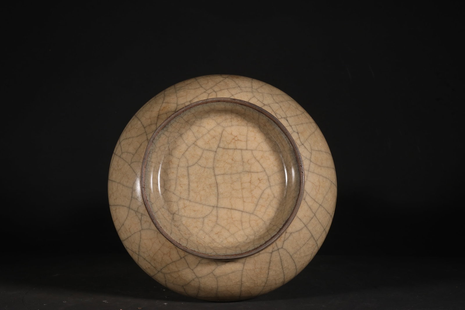 A Exquisite Ge Yao Yellow Glazed String Pattern Vase - 8