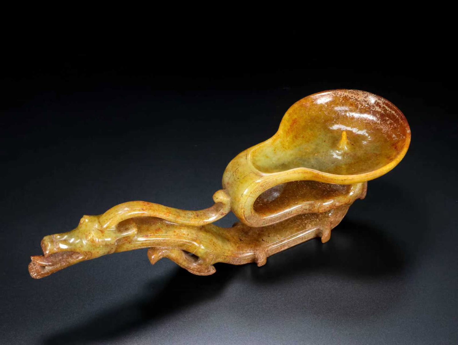 An Exquisite White Jade Dragon Pattern Candlestick (1 of 9)