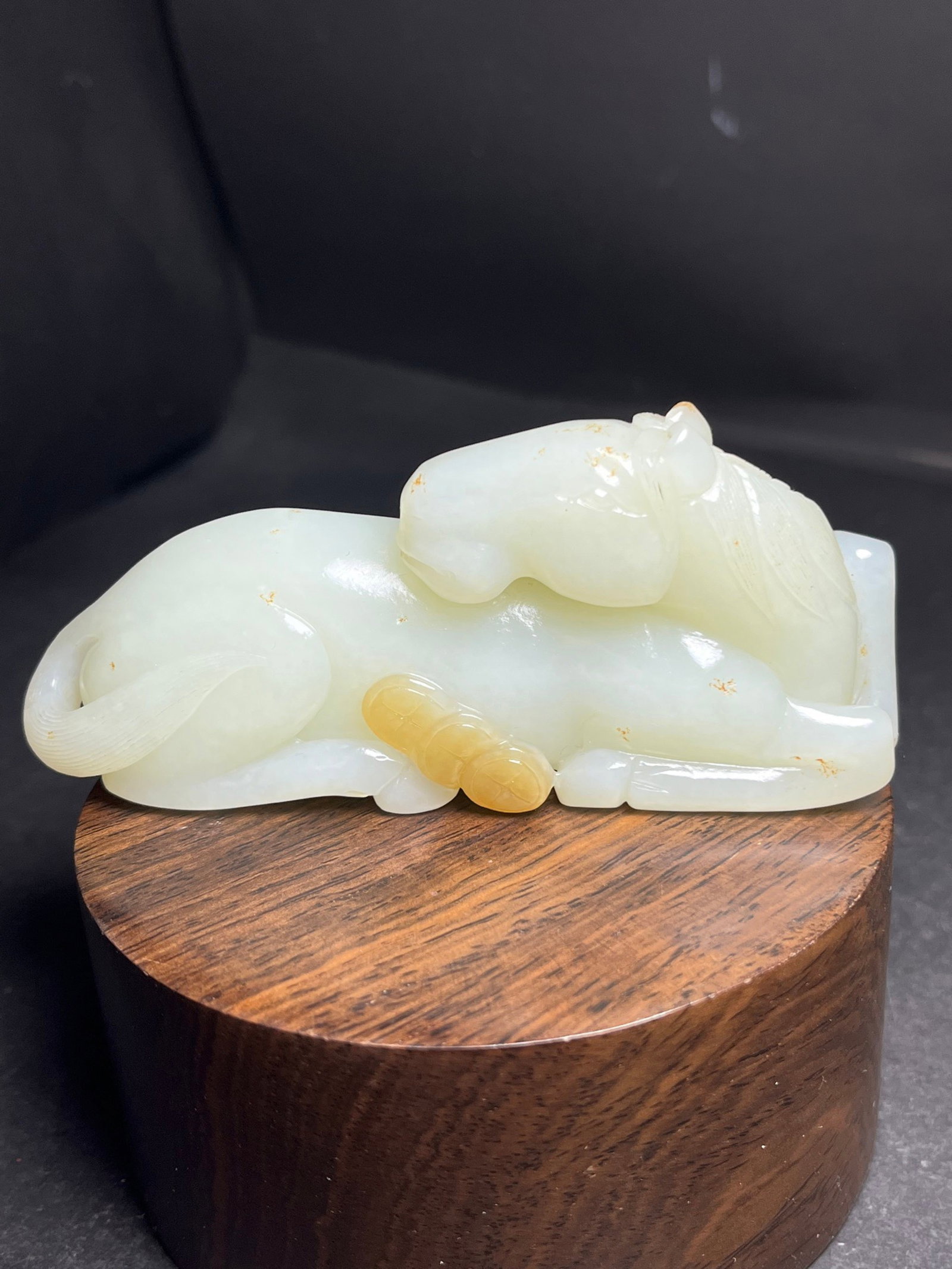 An Exquisite White Jade Horse Hand Piece: An Exquisite White Jade Horse Hand Piece,Qing Dynasty,China,Size:100mmx25mmx44mm,Weight:161g 白玉马手把件,中国清代