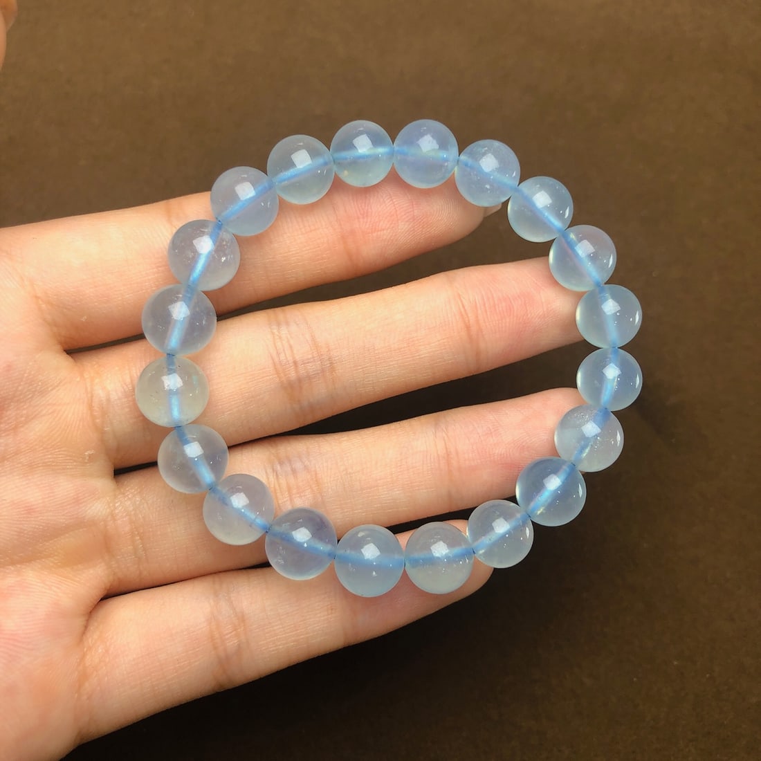 An Exquisite Aquamarine Bracelets: An Exquisite Aquamarine Bracelets,Size:9.3mm,Weight:20.9g 海蓝宝手串