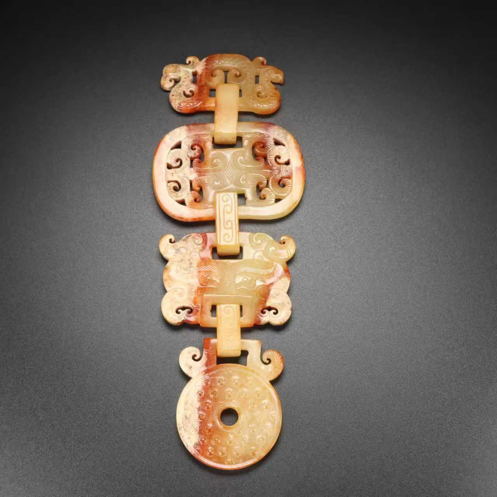 An Exquisite White Jade Beast-Face Pattern Pendant - 6