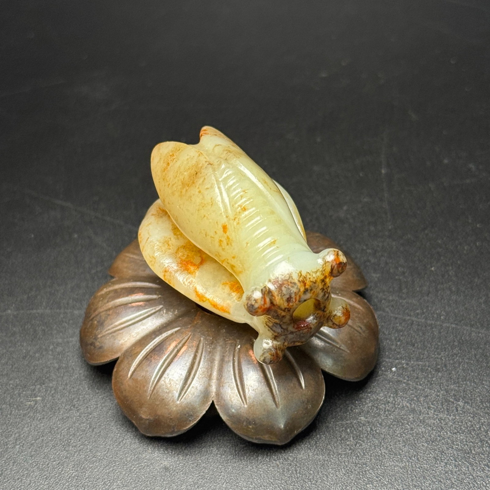 An Exquisite White Jade Cicada Pendant (1 of 7)