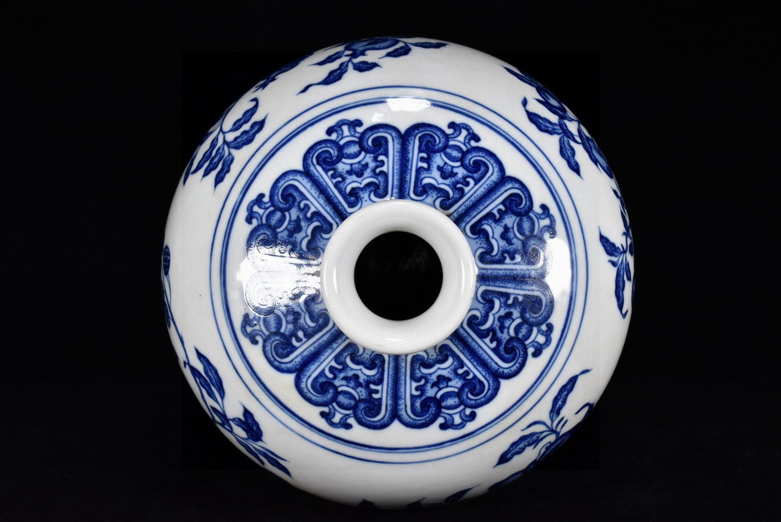 A Rare Blue and White Fruit Pattern Vase - 7