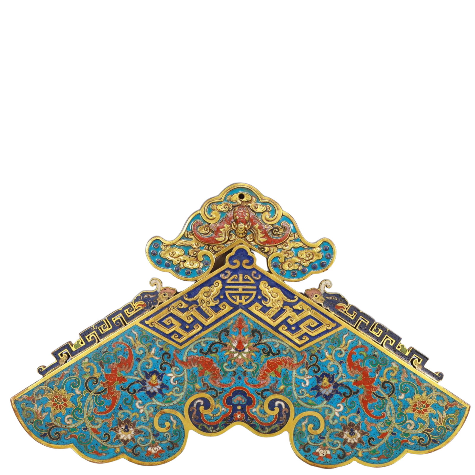 A Rare Cloisonne Bats and Peach Pattern Ornament (1 of 9)