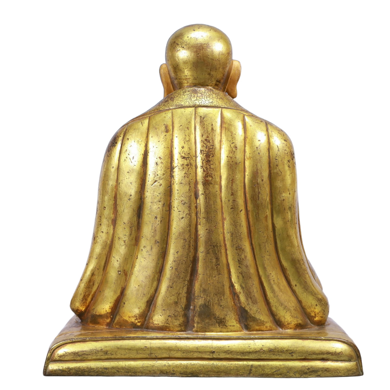 A Solemn Gilt Bronze Statue of Guru - 9