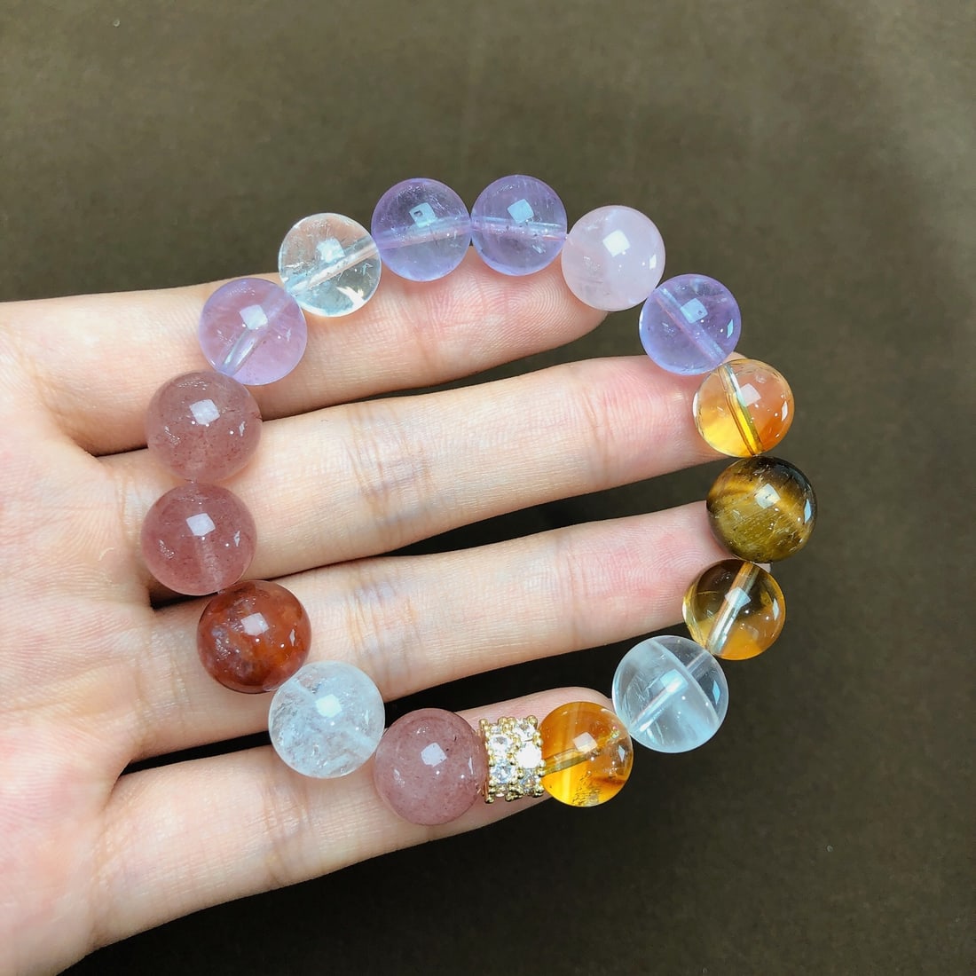 An Exquisite Crystal Bracelets: An Exquisite Crystal Bracelets,Size:11mm,Weight:34.9g 水晶手串