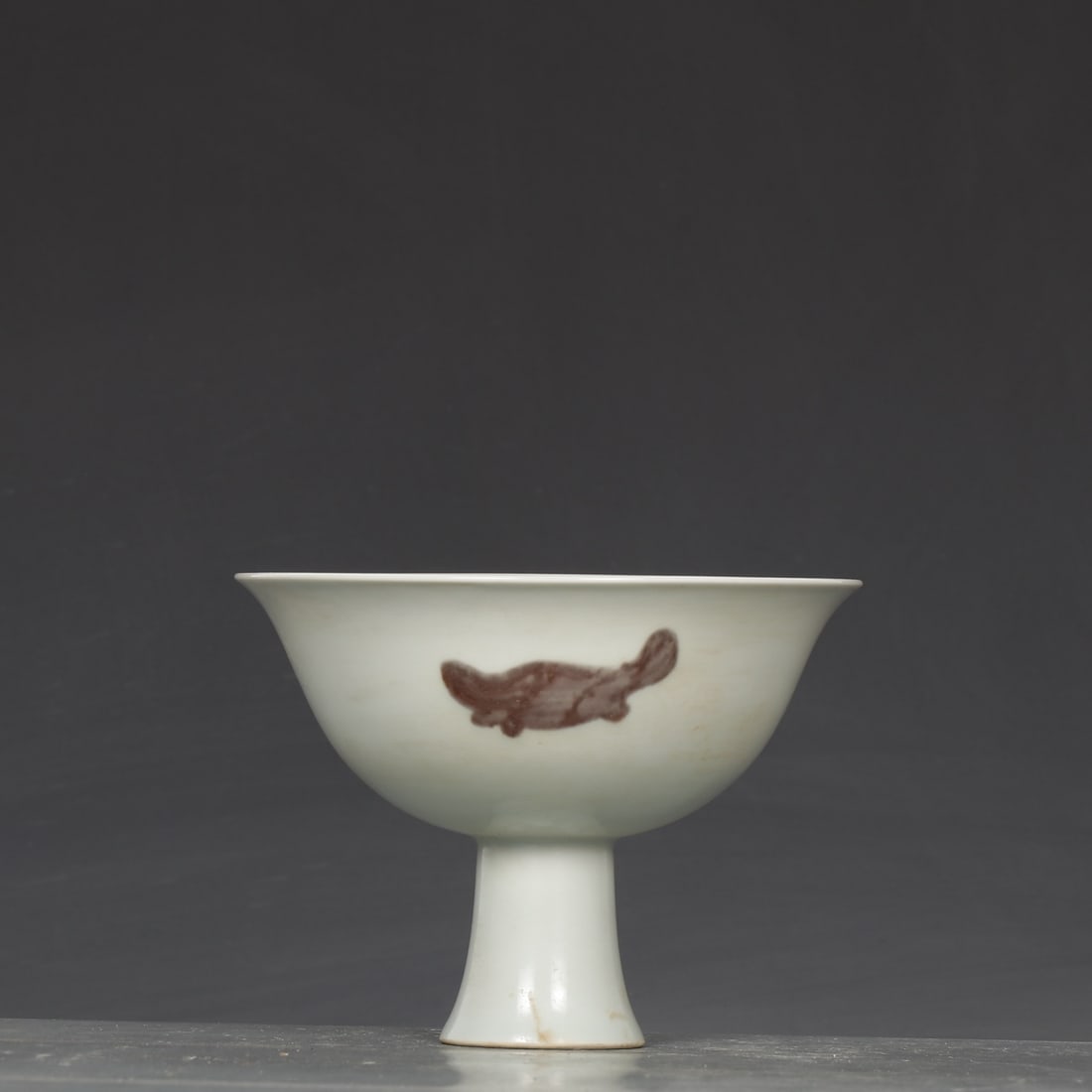 An Exquisite Underglaze-Red Fish Pattern Cup - 2