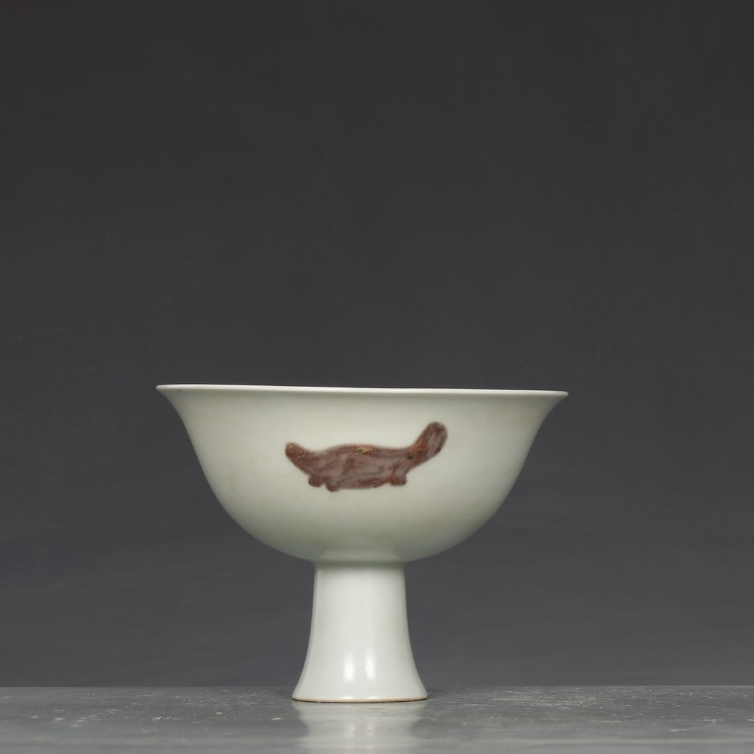 An Exquisite Underglaze-Red Fish Pattern Cup - 7