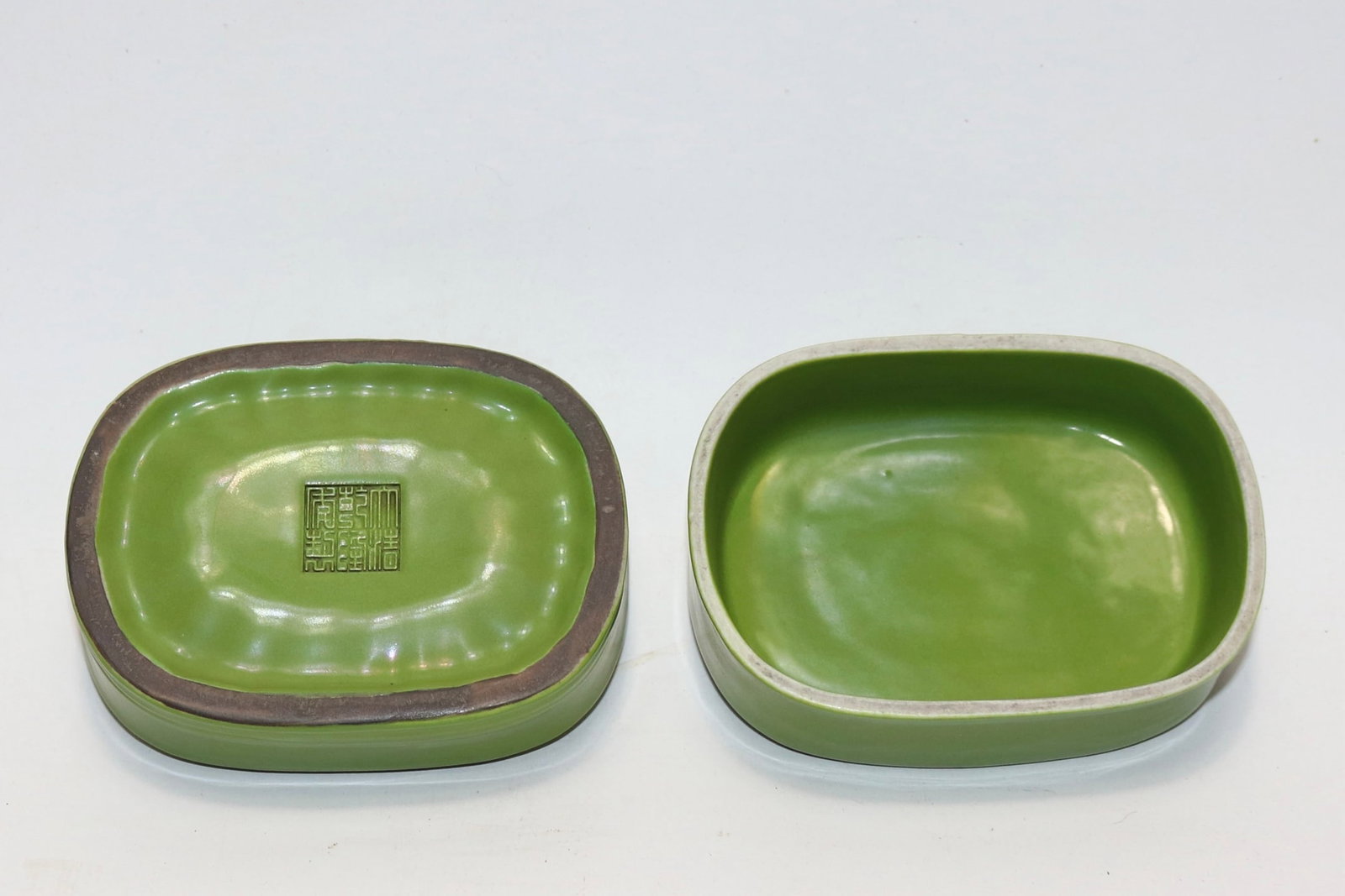 An Exquisite Green Glazed Bamboo Pattern Box - 6