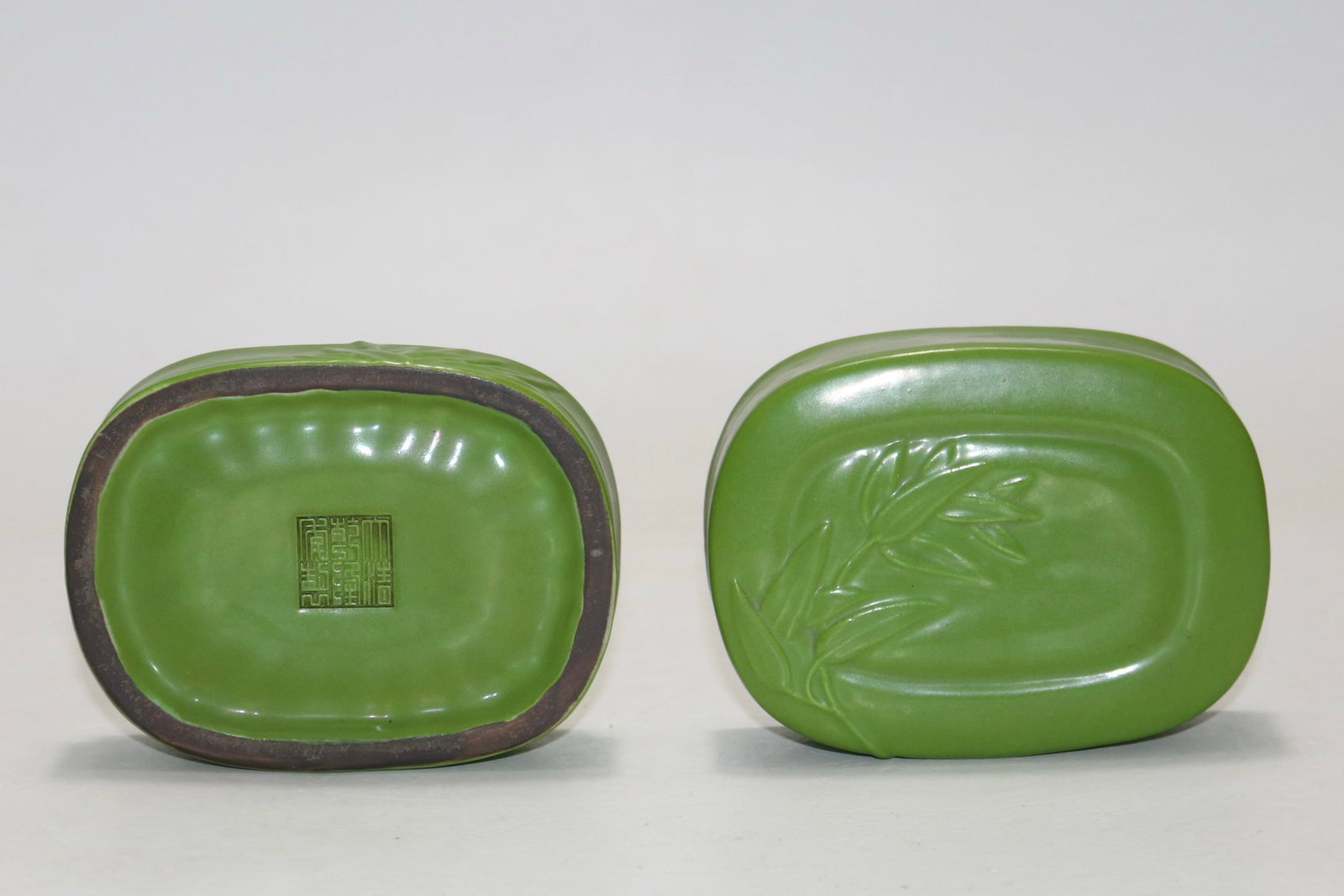 An Exquisite Green Glazed Bamboo Pattern Box - 8