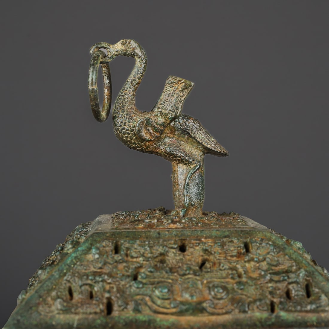 An Exquisite Bronze Beast-Face Pattern Censer - 5
