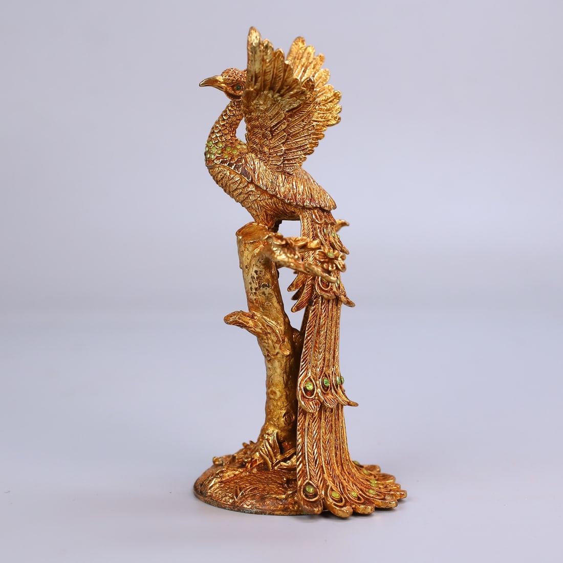 An Exquisite Gilt Bronze Inlaid Gems Magpie Ornament (1 of 10)