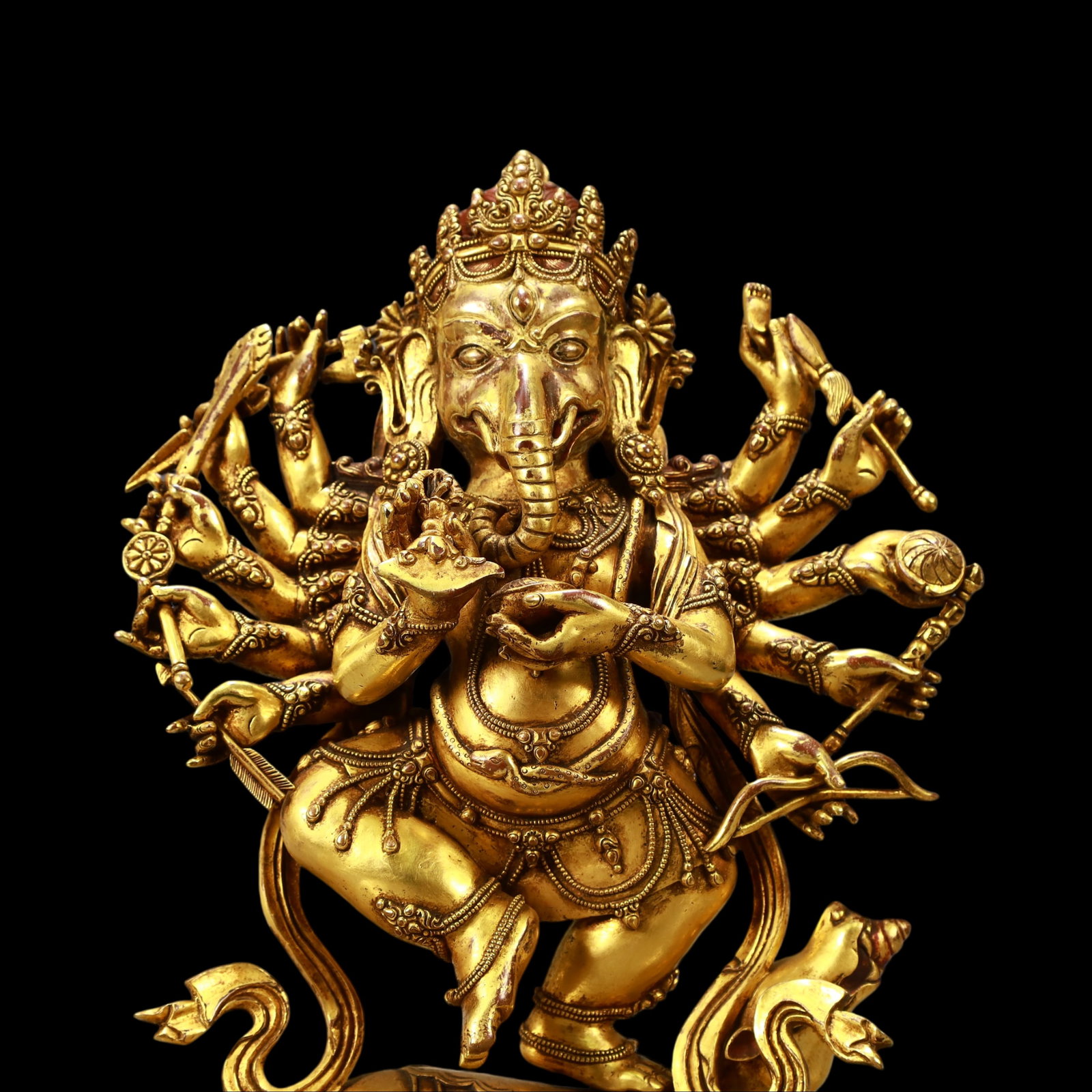 A Exquisite Gilt Bronze Statue of Mammon - 2