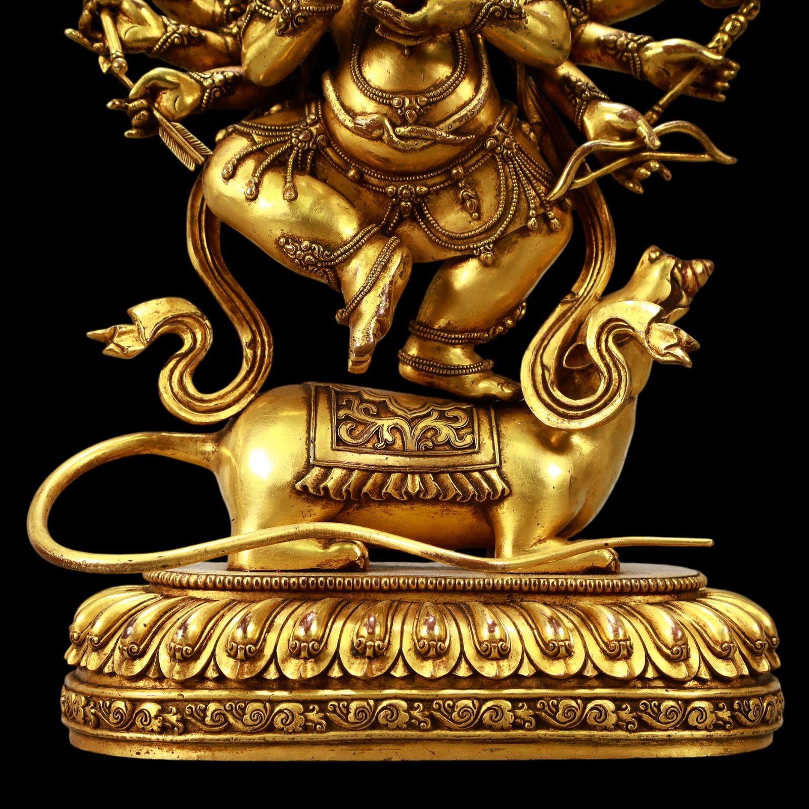 A Exquisite Gilt Bronze Statue of Mammon - 3