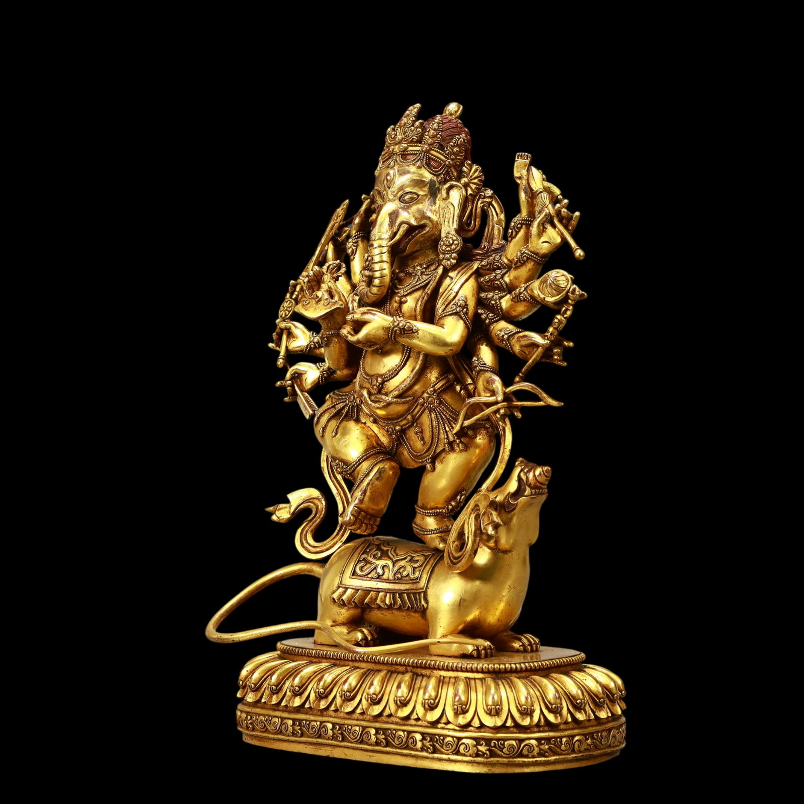 A Exquisite Gilt Bronze Statue of Mammon - 4