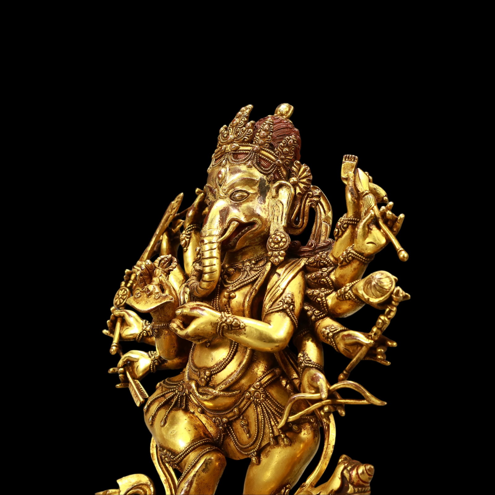 A Exquisite Gilt Bronze Statue of Mammon - 5
