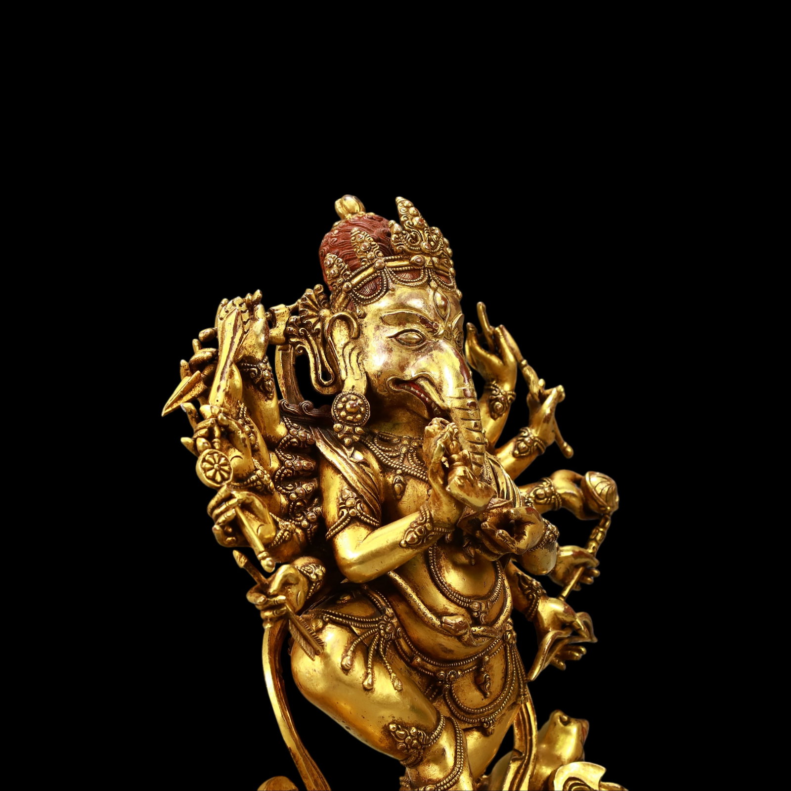 A Exquisite Gilt Bronze Statue of Mammon - 7