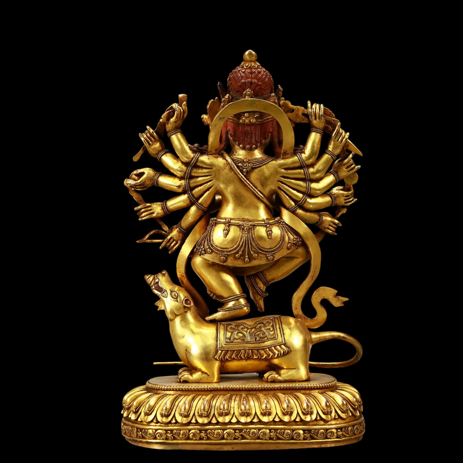 A Exquisite Gilt Bronze Statue of Mammon - 8