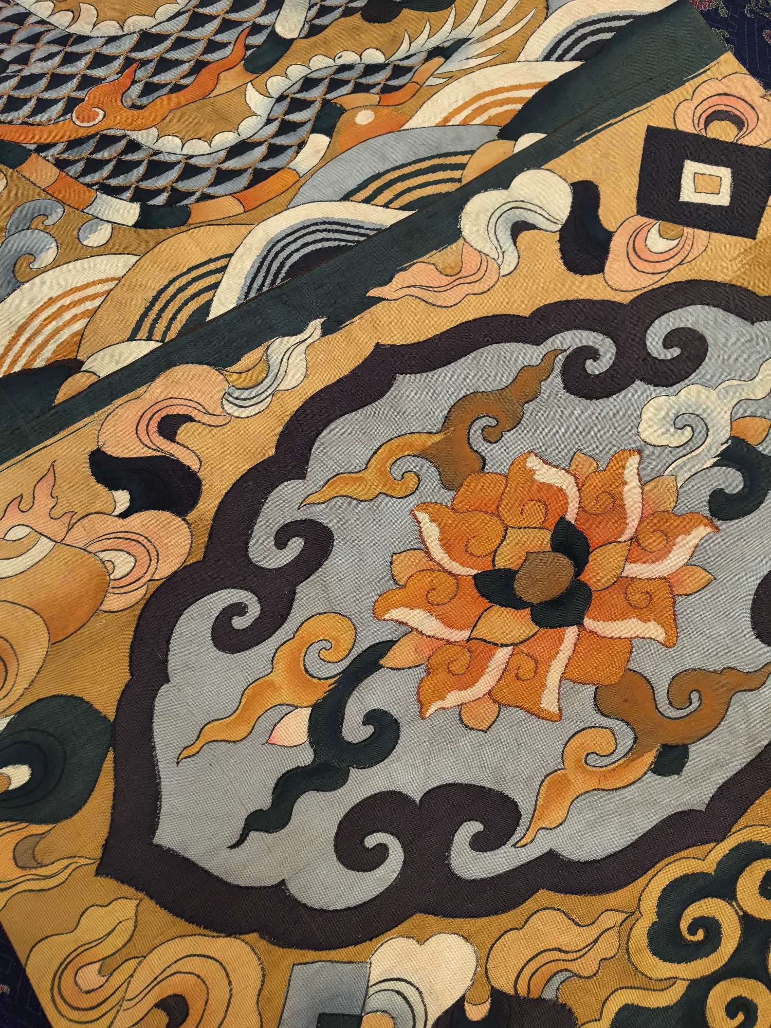 A Precious Kesi Dragon Pattern Chair Cover - 6