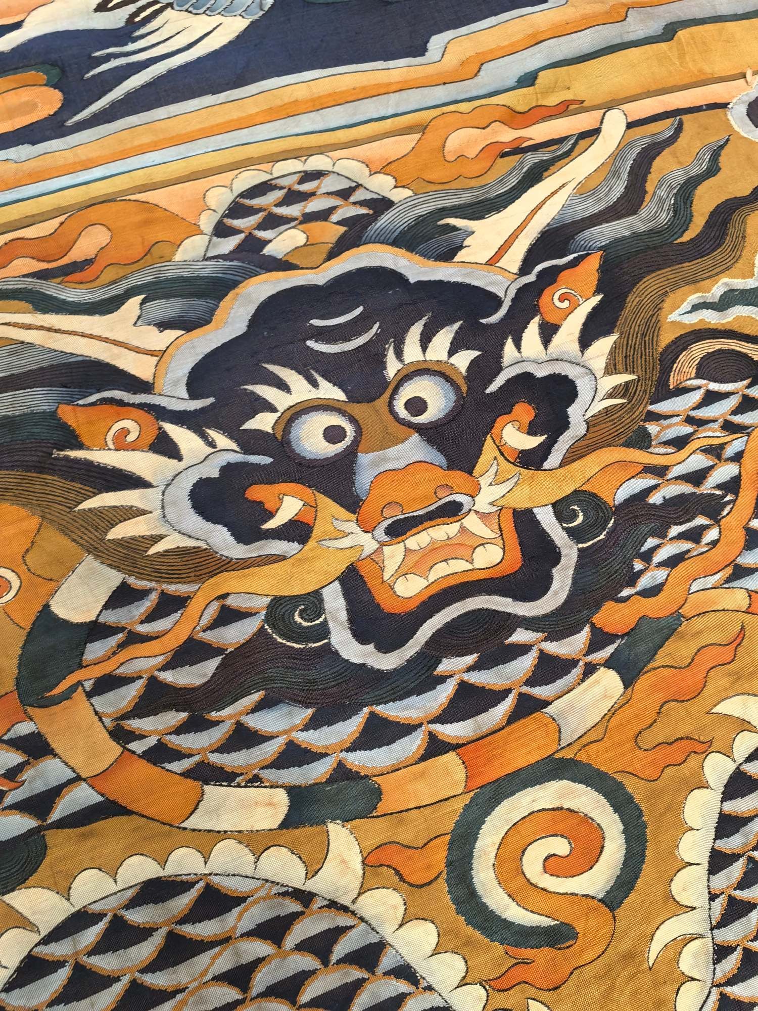 A Precious Kesi Dragon Pattern Chair Cover - 7