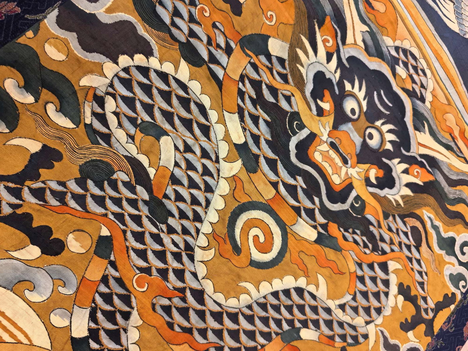 A Precious Kesi Dragon Pattern Chair Cover - 8